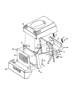Hood And Bumper Diagram and Parts List for S7232-D 53BY8DU8750-312HP Cub Cadet Lawn Tractor